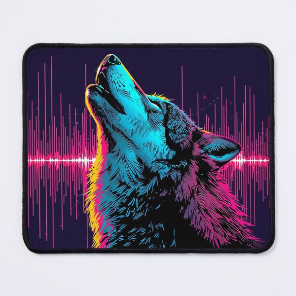 Item preview, Electric Neon Wolf Music Wave designed and sold by KiraChie.