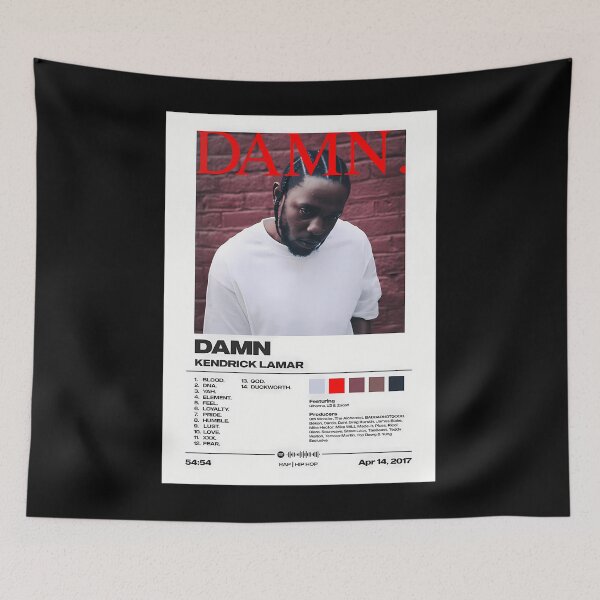 Item preview, Damn By Kendrick Lamar Album Poster designed and sold by ExperiencTees.