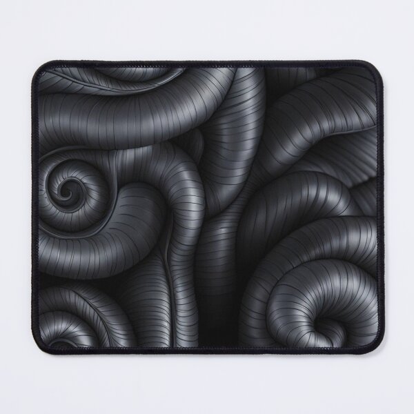 Item preview, Dark Futuristic 3D Spiral Pattern - Metallic Biomechanical Tech Art designed and sold by LYAN-STORE.