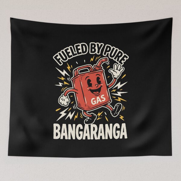 Item preview, Fueled By Pure Gas Bangaranga Retro Cartoon Mascot designed and sold by SplashTastic.