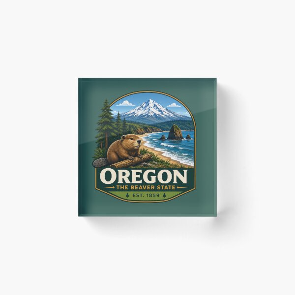 Item preview, Oregon - Beaver State designed and sold by Myra365Art.