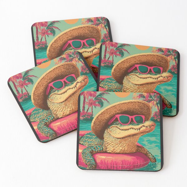 Item preview, Summer Crocodile with Sunglasses Tropical Animal Pool Party designed and sold by Littermin.