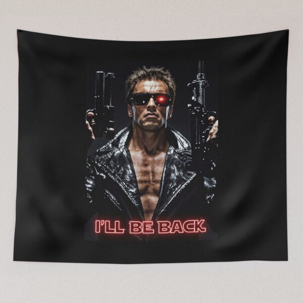 Item preview,  I'll Be Back - Iconic Arnold Schwarzenegger movie poster designed and sold by Vicky021.