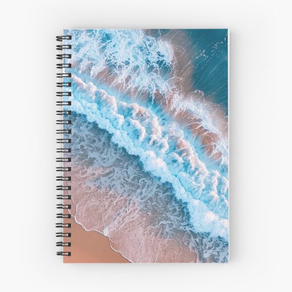 Item preview, Aerial Ocean Waves and Sandy Beach - Turquoise Sea Foam Top View Art designed and sold by LYAN-STORE.