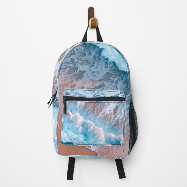 Item preview, Aerial Ocean Waves and Sandy Beach - Turquoise Sea Foam Top View Art designed and sold by LYAN-STORE.