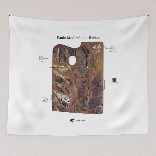 Item preview, Artisticalm - Paula Modersohn-Becker Artist Palette Color Study Design Mindfulness Art designed and sold by Esoniana Design.