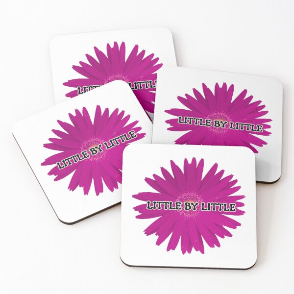 Item preview, Little By Little Motivational Flower Quote Sticker | Positive Growth Floral Design | Cute Purple Bloom Art designed and sold by Pandey14.