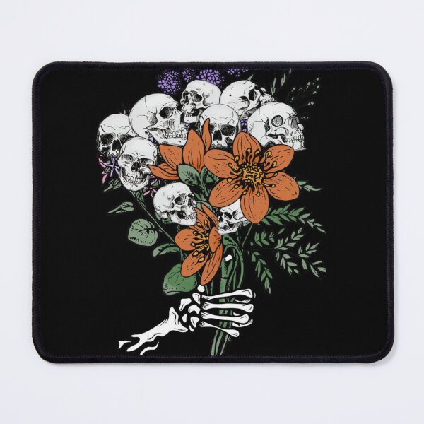 Item preview, "Memento Mori Bouquet" – Gothic Floral Skull Illustration designed and sold by UrbanCanvas 111.