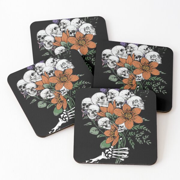 Item preview,  "Memento Mori Bouquet" – Gothic Floral Skull Illustration designed and sold by UrbanCanvas 111.