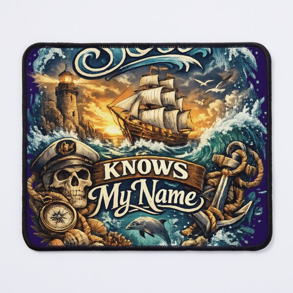 Item preview, The Sea Knows My Name – Vintage Fisherman Nautical T-Shirt designed and sold by XxZainStylexX.