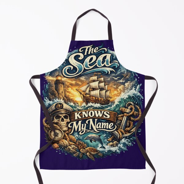 Item preview, The Sea Knows My Name – Vintage Fisherman Nautical T-Shirt designed and sold by XxZainStylexX.