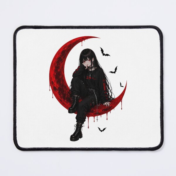 Item preview, Crimson Crescent Gothic Anime Vampire designed and sold by HeyChickasClubX.
