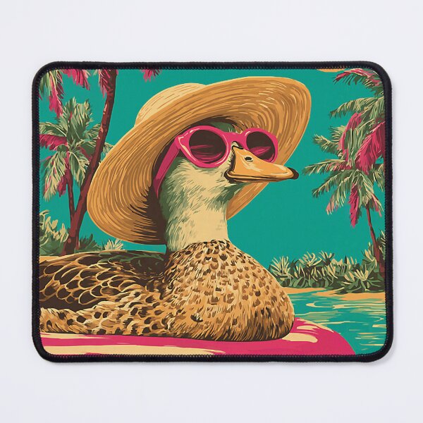 Item preview, Duck with Sunglasses Tropical Animal Pool Party Summer designed and sold by Littermin.