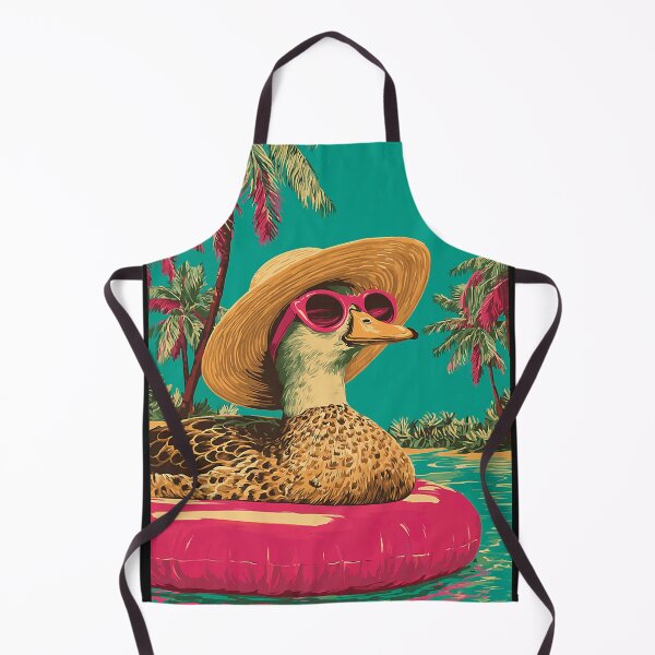 Item preview, Duck with Sunglasses Tropical Animal Pool Party Summer designed and sold by Littermin.