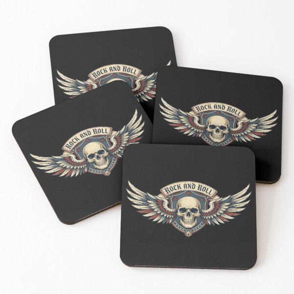 Item preview, Rock and Roll Skull Wings Shield designed and sold by capricedefille.