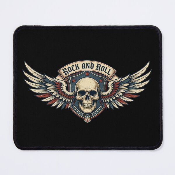 Item preview, Rock and Roll Skull Wings Shield designed and sold by capricedefille.