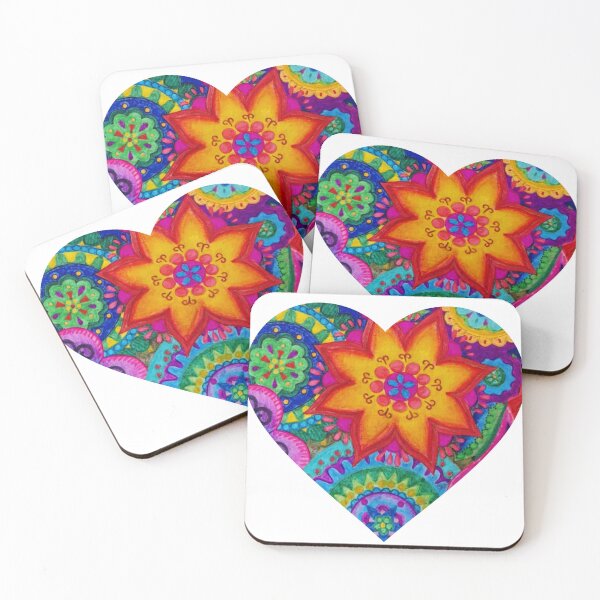 Item preview, Colorful Heart of Vibrant Mandalas - Coquette Art and Handmade designed and sold by Elibeth22.