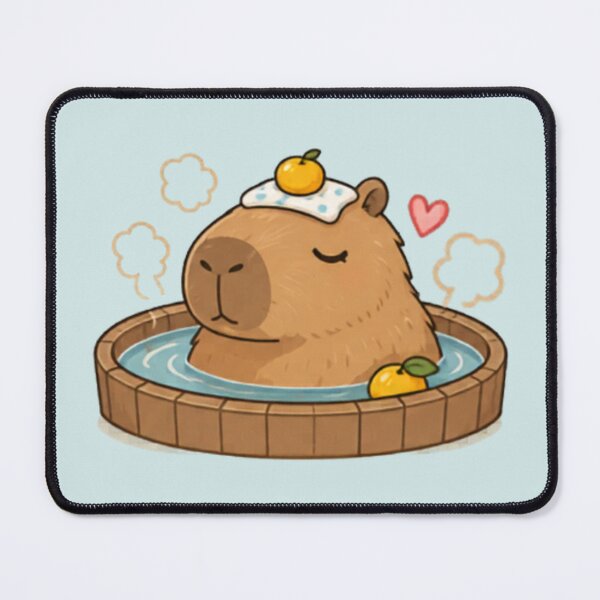 Item preview, Spa Day Capybara designed and sold by MellowMunchkins.