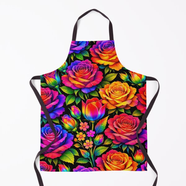 Item preview, Vibrant Rainbow Rose Floral Pattern Art designed and sold by LuisWorks.