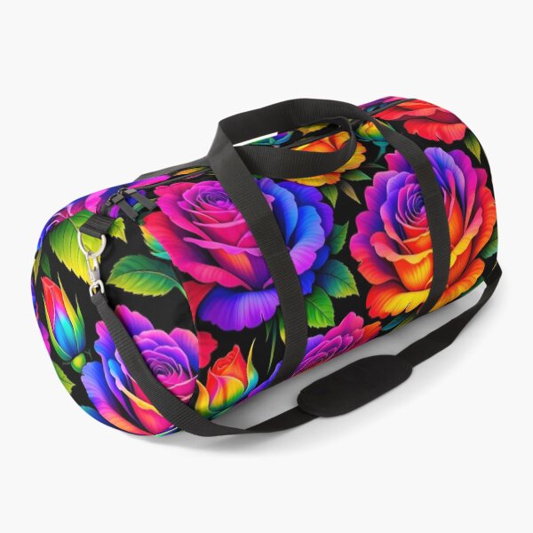 Item preview, Vibrant Rainbow Rose Floral Pattern Art designed and sold by LuisWorks.