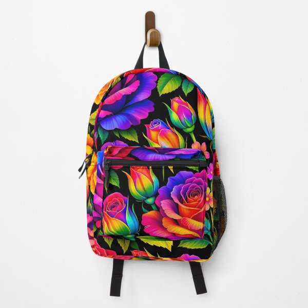 Item preview, Vibrant Rainbow Rose Floral Pattern Art designed and sold by LuisWorks.
