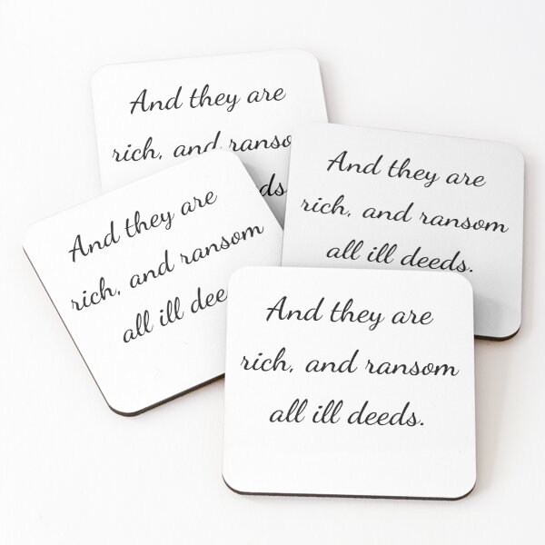 Item preview, "Y son ricos y rescatan todas las malas acciones." - letra negra designed and sold by ariksworld.