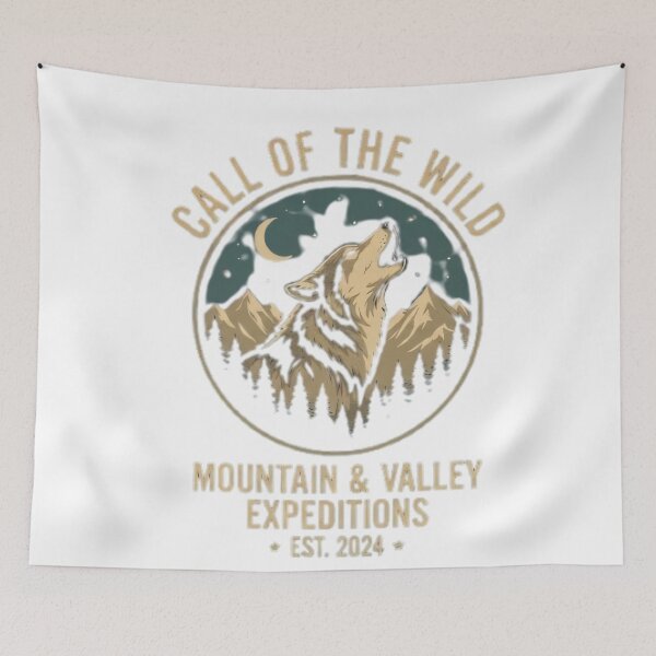 Item preview, Vintage Call of the Wild Howling Wolf Mountain Emblem designed and sold by Venloomzy.