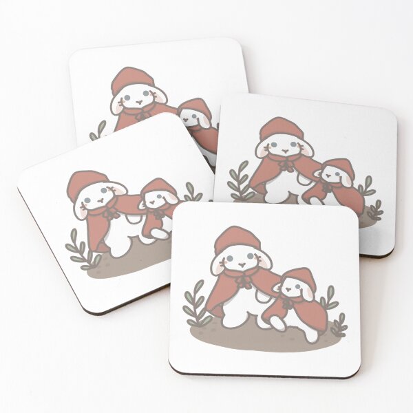 Item preview, Red Riding Buns Cute Fairytale Rabbit Forest Art designed and sold by ArtsyWhim.