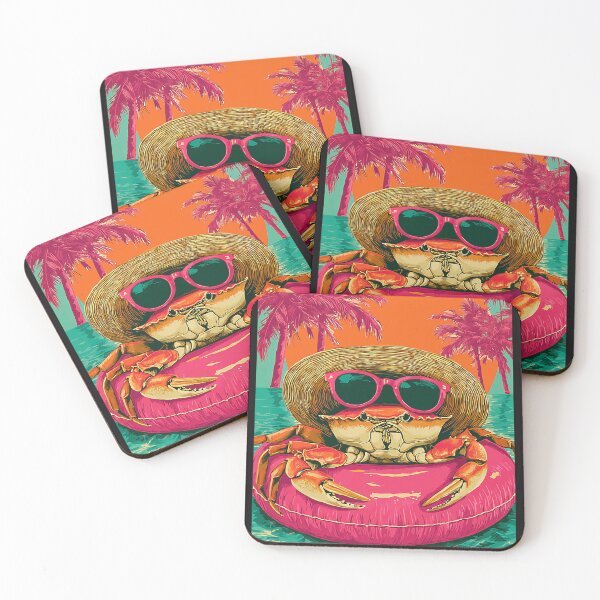Item preview, Summer Crab with Sunglasses Tropical Animal Pool Party designed and sold by Littermin.