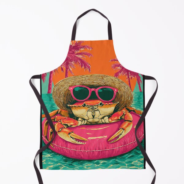 Item preview, Summer Crab with Sunglasses Tropical Animal Pool Party designed and sold by Littermin.