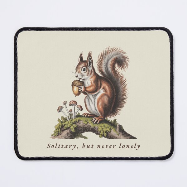 Item preview, Solitary But Never Lonely Vintage Squirrel Forest Spirit designed and sold by AlexandraSand.
