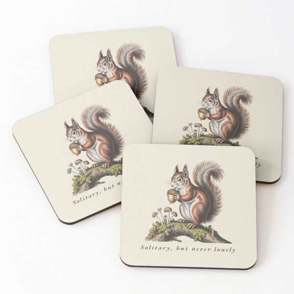 Item preview, Solitary But Never Lonely Vintage Squirrel Forest Spirit designed and sold by AlexandraSand.