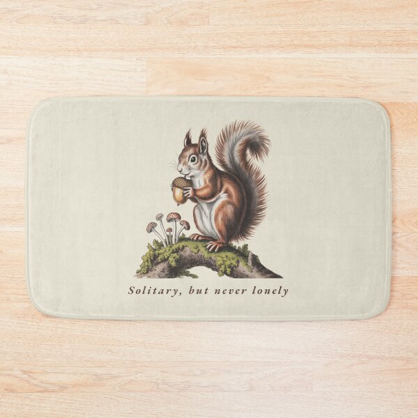 Item preview, Solitary But Never Lonely Vintage Squirrel Forest Spirit designed and sold by AlexandraSand.