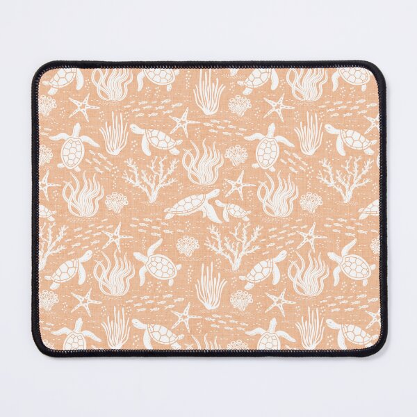 Item preview, Coastal Ocean Life with Sea Turtles and Fish in Peachy Orange designed and sold by EliveraDesigns.