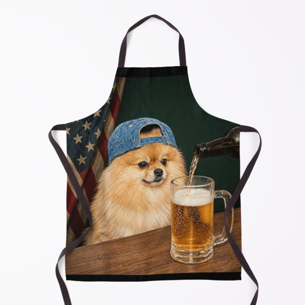 Item preview, Funny Patriotic Pomeranian Dog Drinking Beer American Flag designed and sold by haitrieuic96.