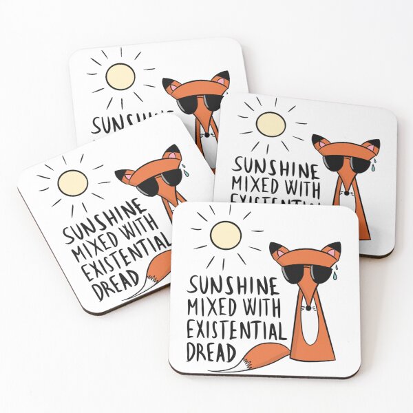 Item preview, Sunshine Mixed With Existential Dread Funny Anxious Fox designed and sold by DesignFreakArt.