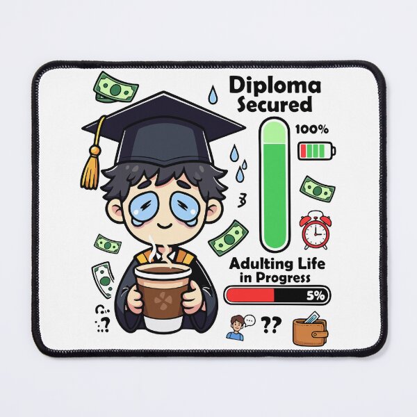 Item preview, Diploma Secured Adulting In Progress designed and sold by zakvisuals.