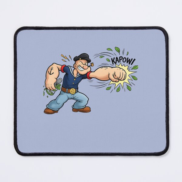 Item preview, Funny Popeye Muscle Punch Cartoon Design | Comic Kapow Meme Art designed and sold by arifali786.