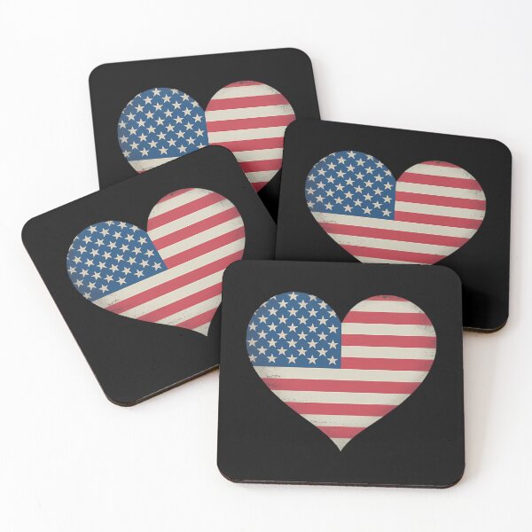 Item preview, USA Flag Heart American Patriotic Armed Forces Memorial Day designed and sold by TyraYoung.
