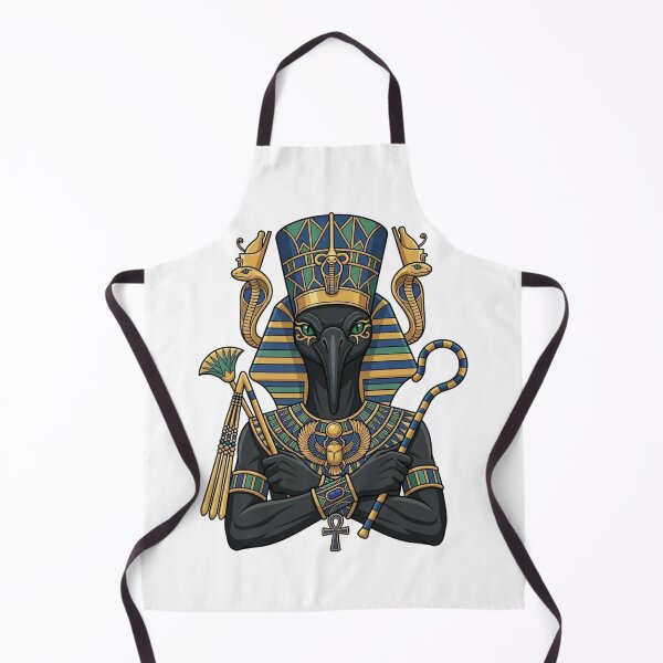 Item preview, Ancient Egyptian God Thoth Vector Art - Egyptian Mythology Ibis Deity Gold & Turquoise Sacred Iconography designed and sold by Queen Cleopatra.