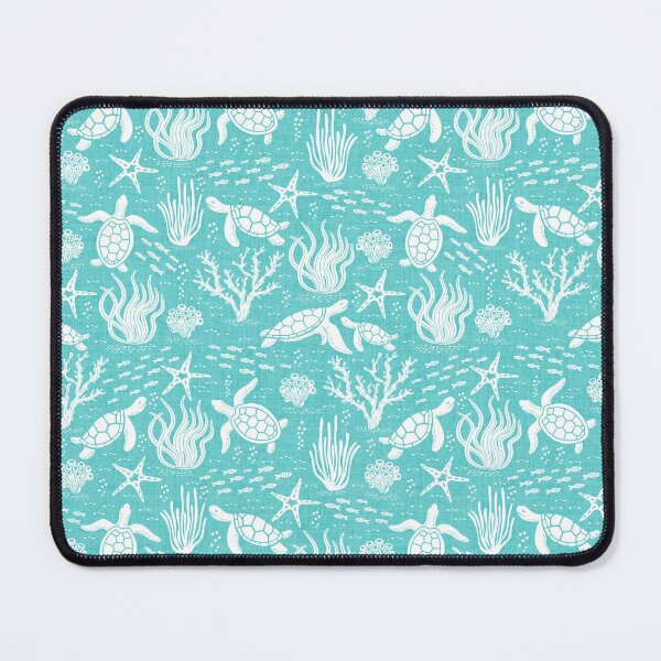 Item preview, Coastal Ocean Life with Sea Turtles and Fish in Turquoise designed and sold by EliveraDesigns.