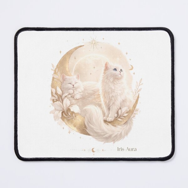 Item preview, Moonlit Cat Serenity-White Cat designed and sold by Iris-Aura.