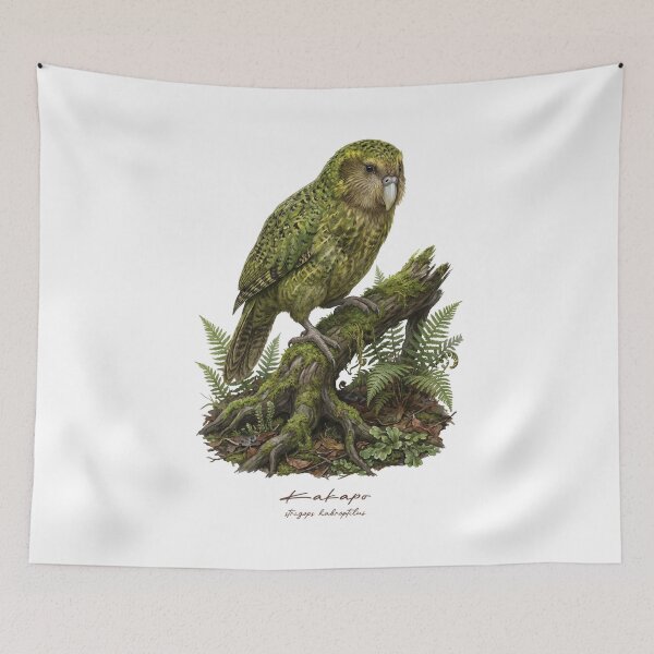 Item preview, Kakapo in Mossy Forest designed and sold by Takeda-art.