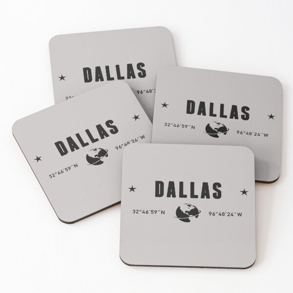 Item preview, Dallas Texas Coordinates Globe Typography designed and sold by capricedefille.