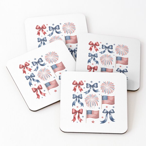 Item preview, USA Flag Fireworks Bows Patriotic 4th of July Coquette Girls designed and sold by TyraYoung.