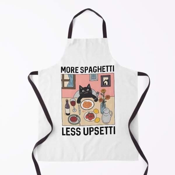 Item preview, More Spaghetti Less Upsetti Black Cat Eating Spaghetti designed and sold by wansilastomi.