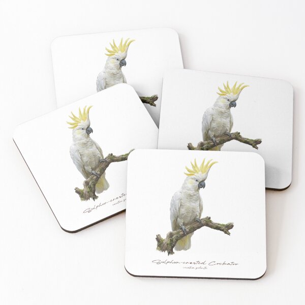 Item preview, Sulphur-crested Cockatoo Perching on Branch designed and sold by Takeda-art.