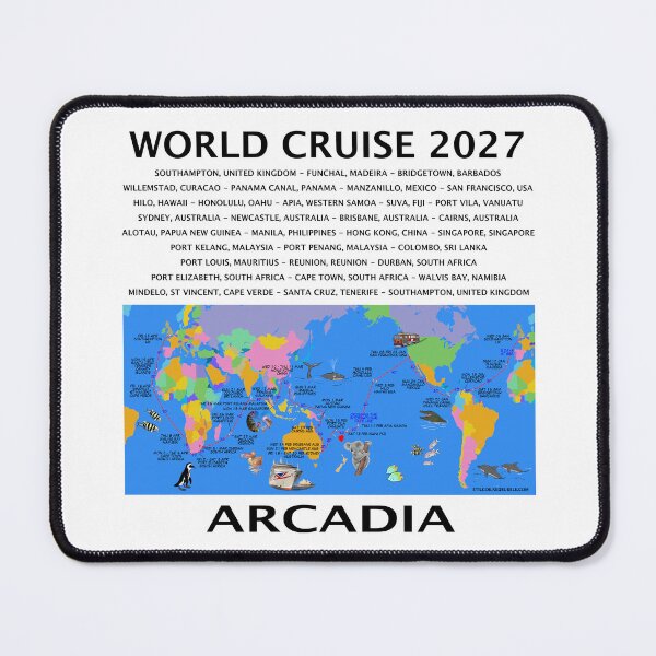 Item preview, P@O 2027 J701 WORLD CRUISE FULLY ILLUSTRATED ROUTE MAP designed and sold by stilgoe.