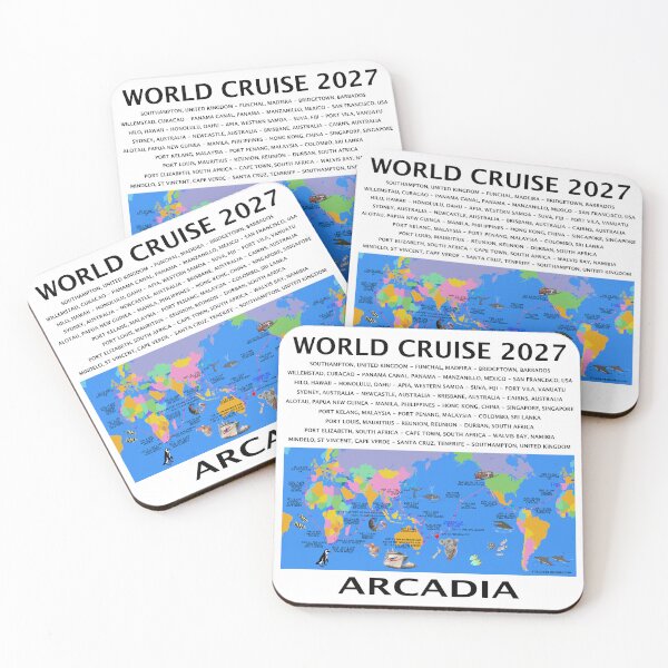 Item preview, P@O 2027 J701 WORLD CRUISE FULLY ILLUSTRATED ROUTE MAP designed and sold by stilgoe.