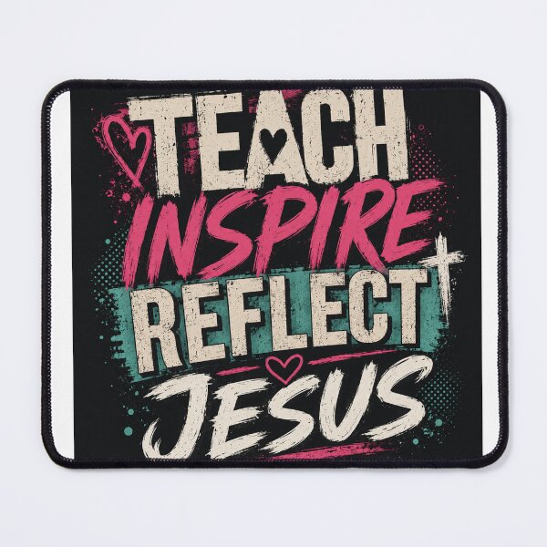Item preview, Teach Inspire Reflect Jesus | Christian Teacher Shirt | Grunge Faith Teacher Tee | Bold Christian Apparel designed and sold by Ashes to Artistry.